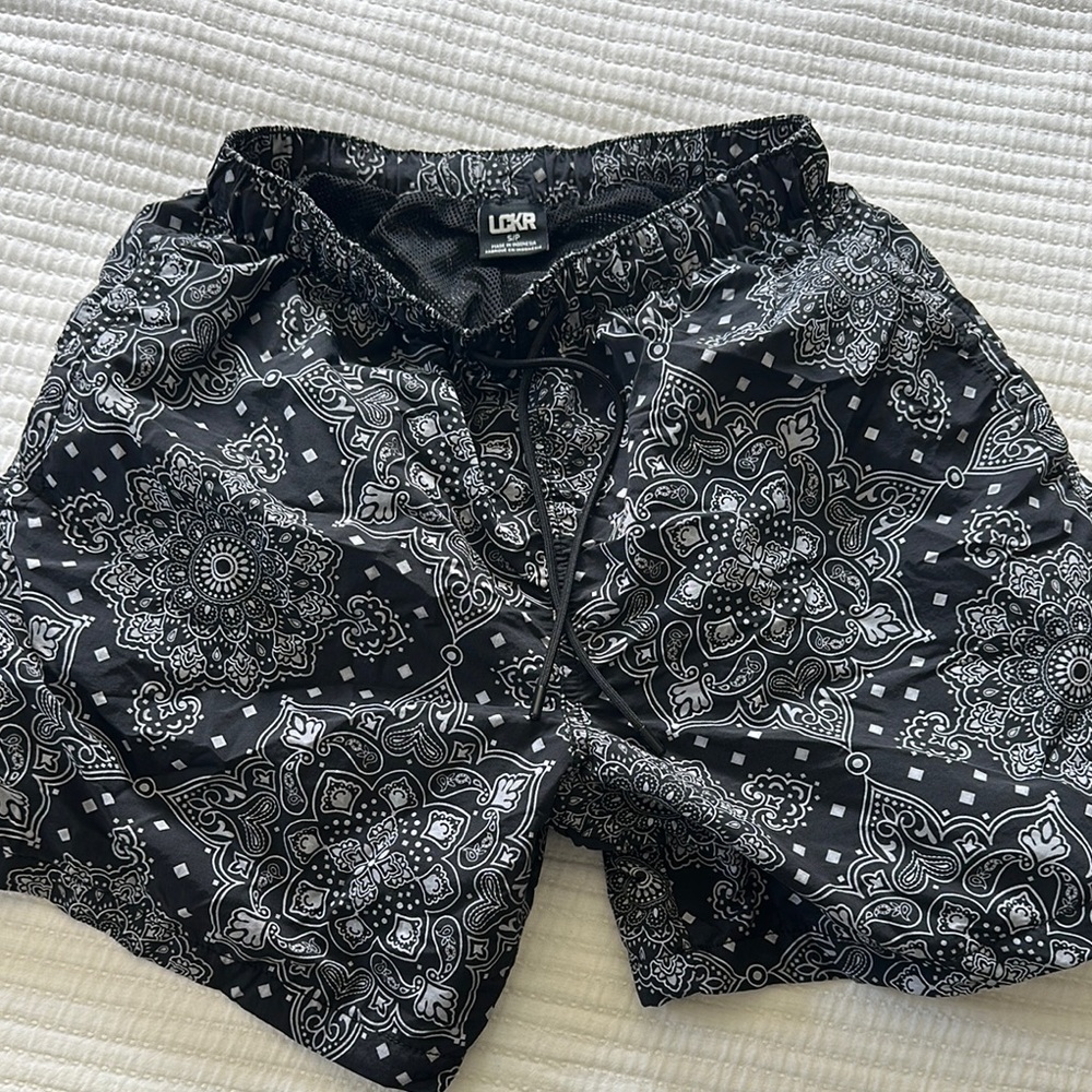 Black and White Patterned Shorts